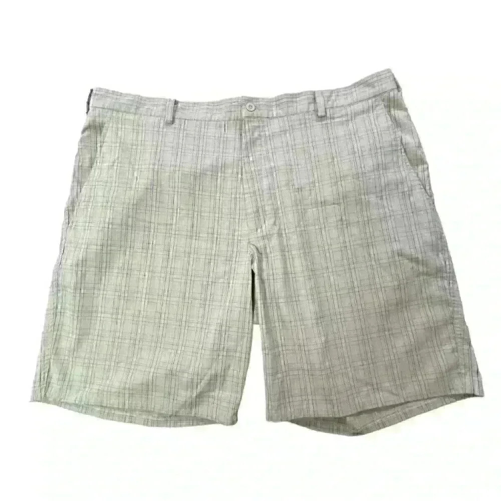 Nike Golf Men’s FitDry Plaid Performance Shorts Tan Size 40